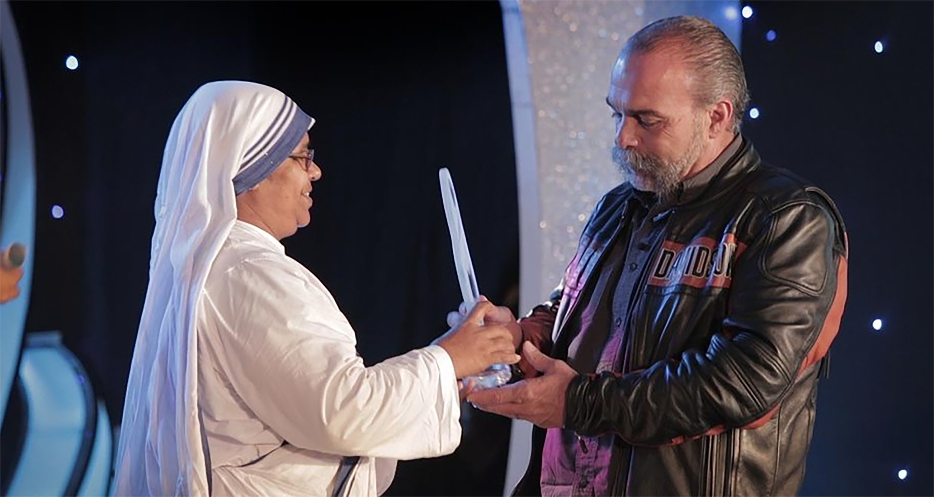 Being HONOURED with the Mother Teresa International Award for Social Justice 2013 Sam Childers