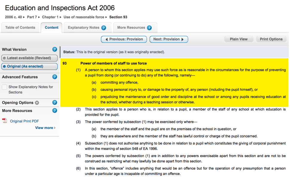 Section 93 of the Education and Inspections Act 2006