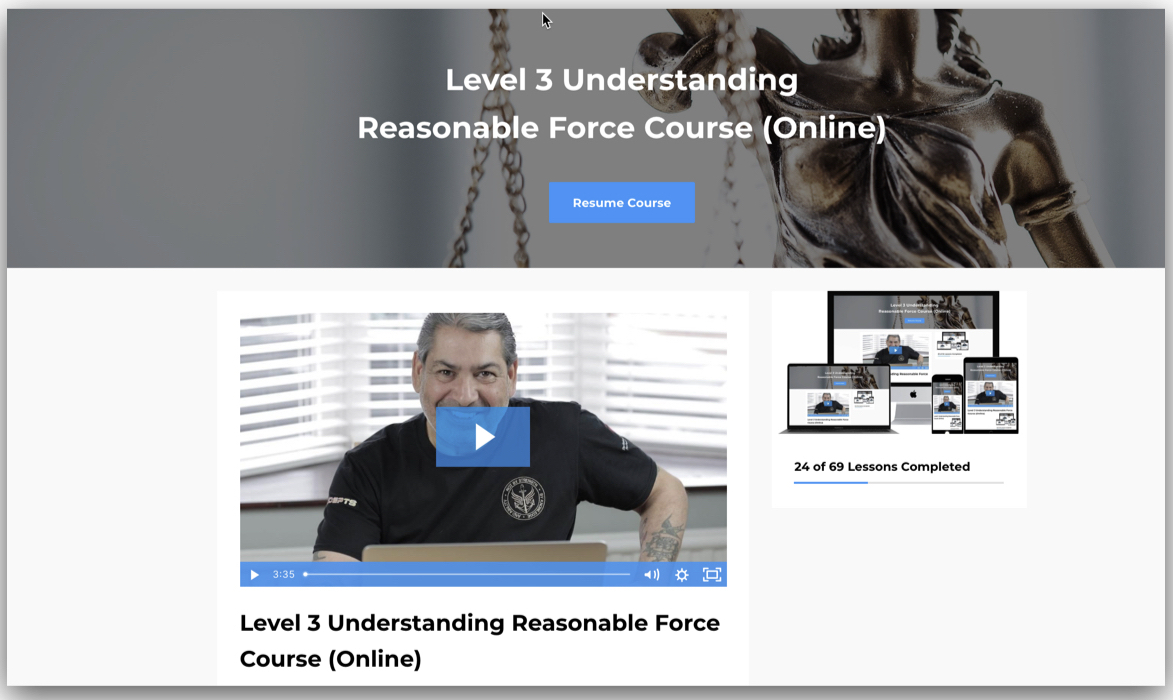 Reasonable Force Course