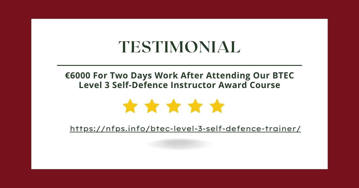 Self defence trainer delivering a corporate self-defence session
