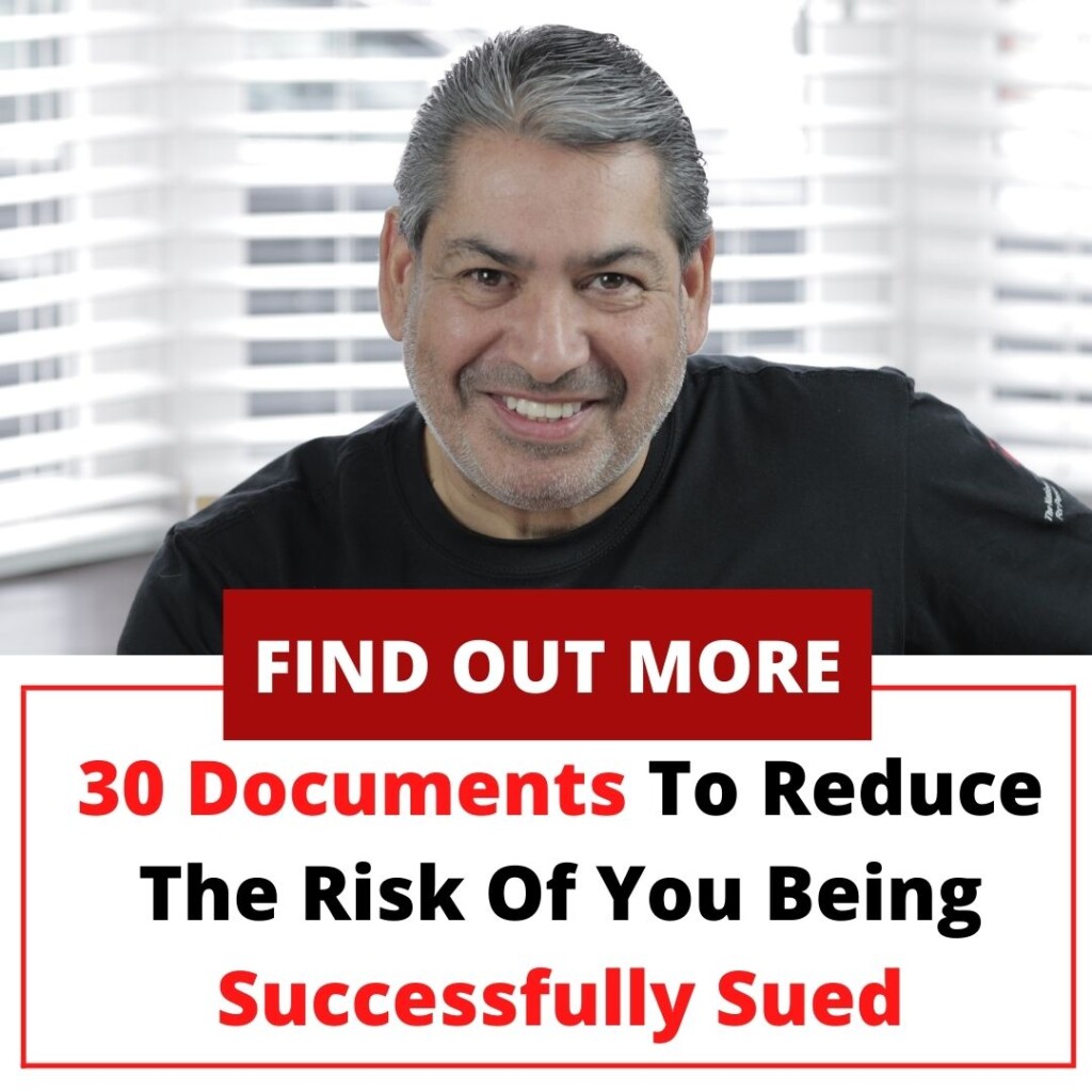 30 Documents To Reduce The Risk Of You Being Successfully Sued