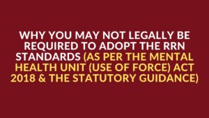 WHY YOU MAY NOT LEGALLY BE REQUIRED TO ADOPT THE RRN STANDARDS