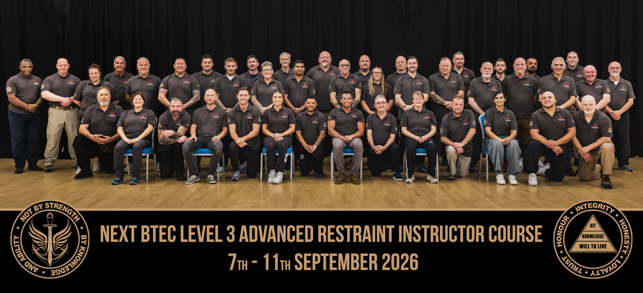 Image showing the next BTEC Level 3 Advance Restraint Course in September 2026